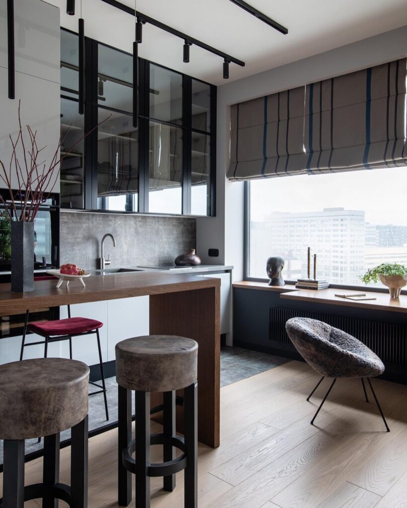 Столешница из кварцевого агломерата и мойка на кухню изготовлено в правила камня