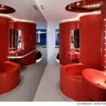 Hi-Macs S025 Fiery Red изготовлено в правила камня