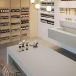 Hi-Macs G557 Cloud Concrete изготовлено в правила камня