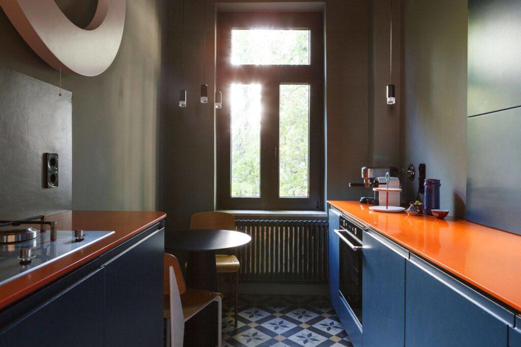 Corian Citrus Orange изготовлено в правила камня