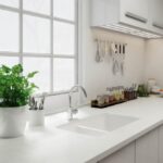 Hi-Macs W002 Cloud изготовлено в правила камня