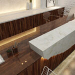 Hi-Macs M351 Milan изготовлено в правила камня