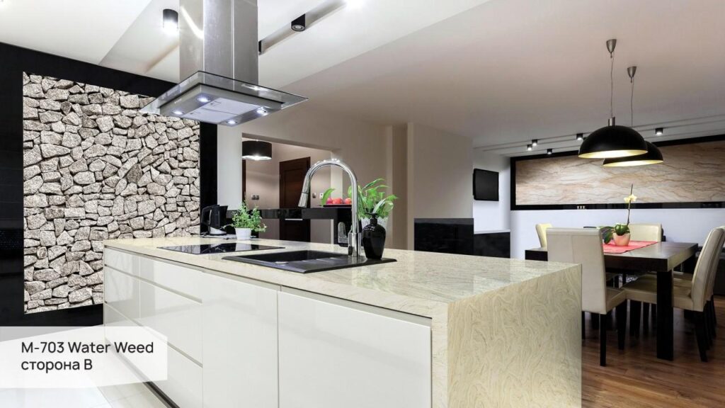 Grandex M-703 Water Weed (сторона B) изготовлено в правила камня