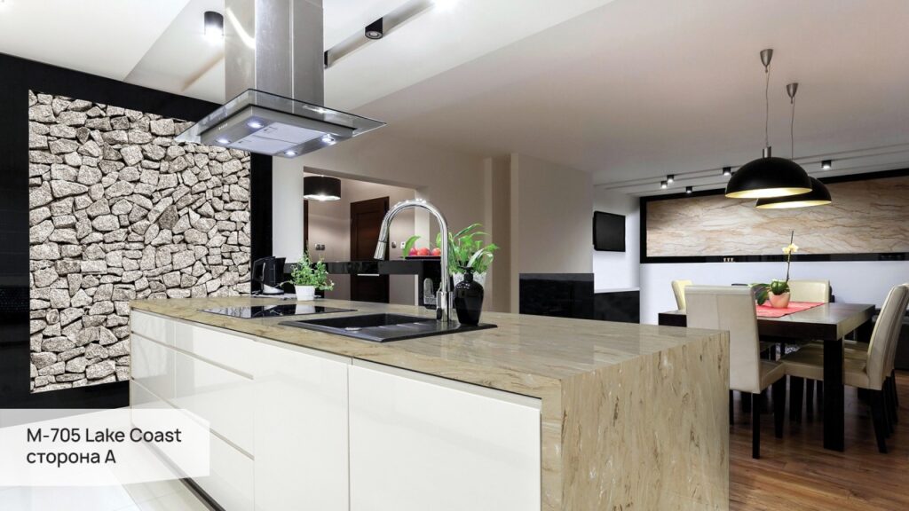 Grandex M-705 Lake Coast (сторона A) изготовлено в правила камня