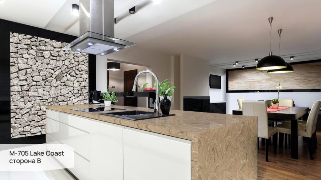 Grandex M-705 Lake Coast (сторона B) изготовлено в правила камня