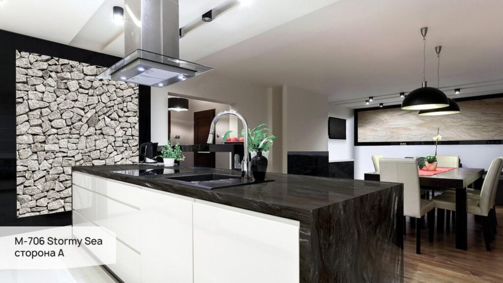 Grandex M-706 Stormy Sea (сторона А) изготовлено в правила камня