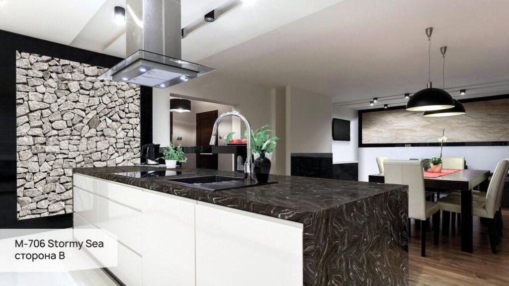 Grandex M-706 Stormy Sea (сторона B) изготовлено в правила камня