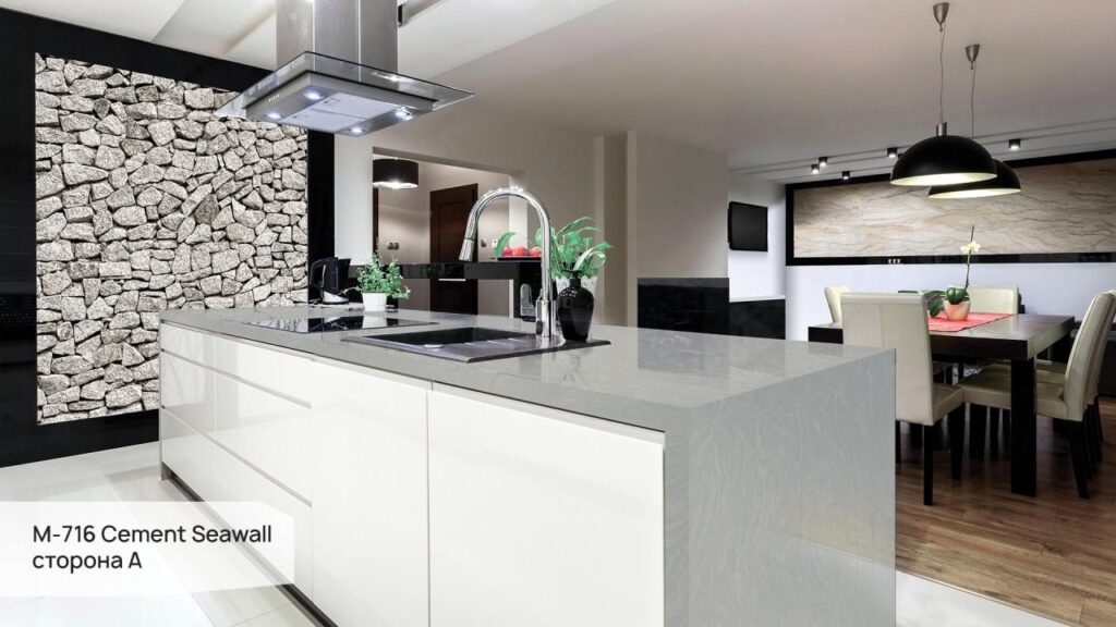 Grandex M-716 Cement Seawall (сторона A) изготовлено в правила камня