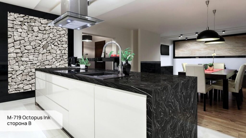 Grandex M-719 Octopus Ink (сторона B) изготовлено в правила камня