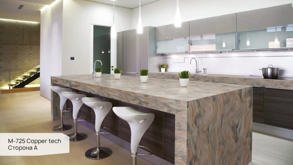Grandex M-725 Copper Tech (сторона A) изготовлено в правила камня
