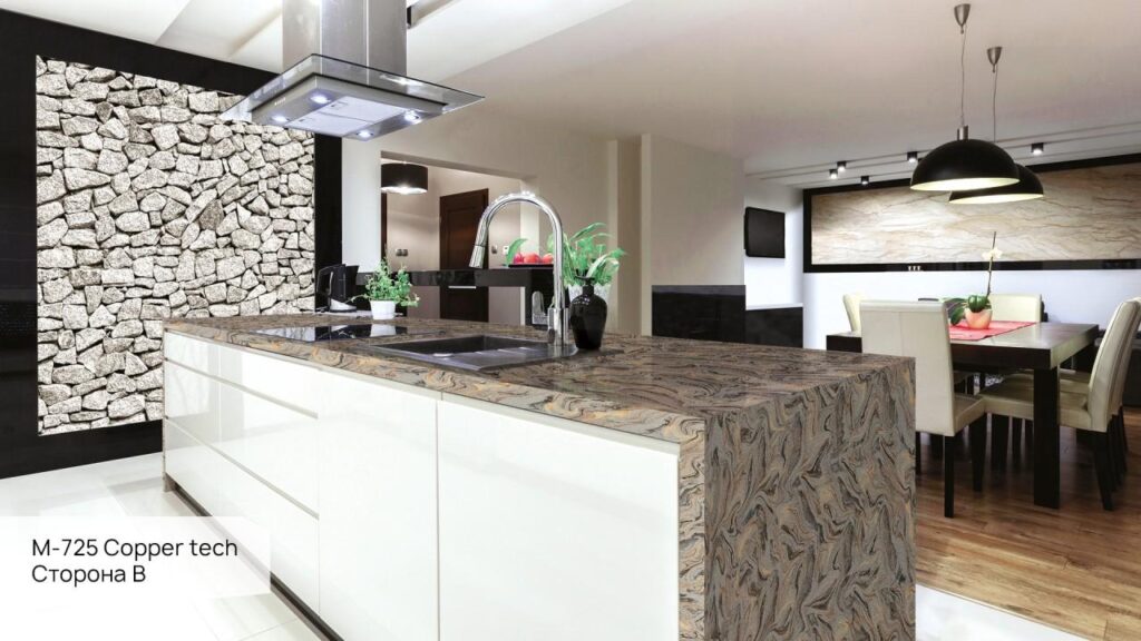 Grandex M-725 Copper Tech (сторона B) изготовлено в правила камня