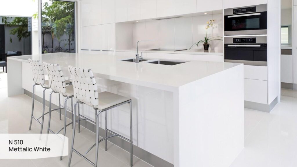 Neomarm N 510 Metalic White изготовлено в правила камня