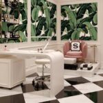 Маникюрный стол из искусственного камня для салона красоты изготовлено в правила камня