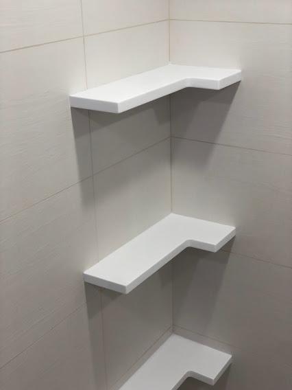 Полки скрытого монтажа из искусственного камня для ванной комнаты изготовлено в правила камня