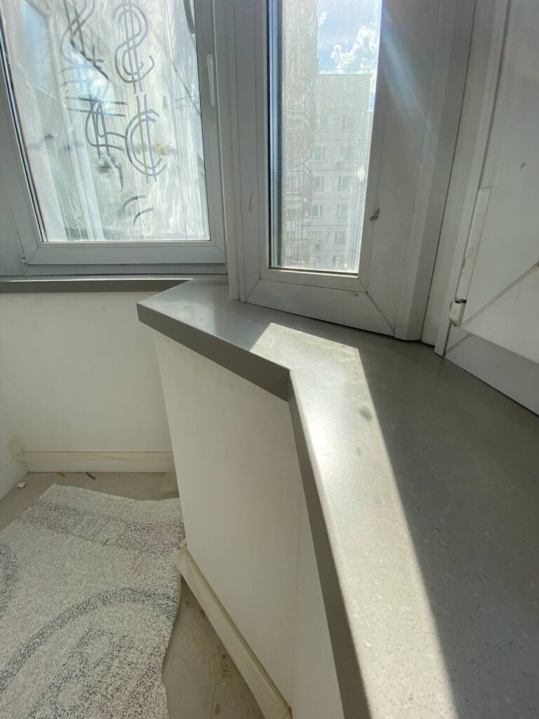 Эркерный подоконник из искусственного камня (+кухня) изготовлено в правила камня