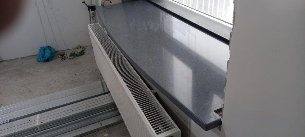 Подоконники (2-шт) из искусственного камня для комнат изготовлено в правила камня