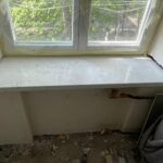 Подоконники под мрамор (цена за 3 штуки) из кварцевого агломерата изготовлено в правила камня