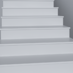14 ступеней из искусственного акрилового камня изготовлено в правила камня