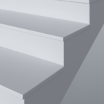 14 ступеней из искусственного акрилового камня изготовлено в правила камня