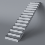 Лестница (14ступеней) с облицовкой (с подступенками) из искусственного камня изготовлено в правила камня