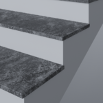 Лестница (14ступеней) с облицовкой (с подступенками) из искусственного камня изготовлено в правила камня