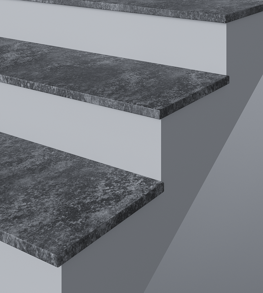 Лестница со ступеньками (14-шт) из искусственного акрилового камня изготовлено в правила камня