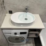 Столешница из искусственного камня для раковины настольного монтажа изготовлено в правила камня