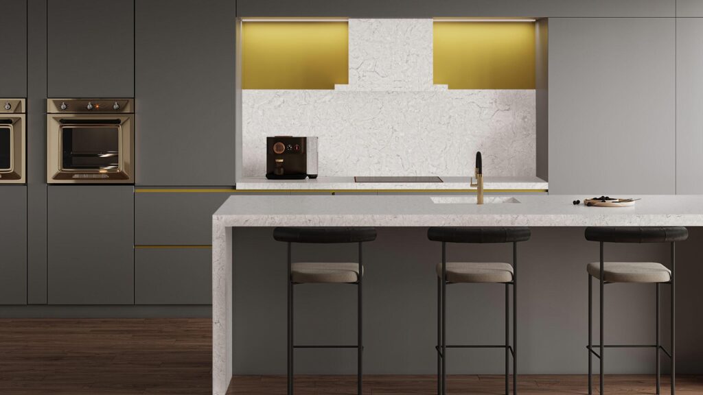 Quantra 7172 Arctic Breeze изготовлено в правила камня