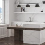 Quantra 9444 Calacatta Borghini изготовлено в правила камня