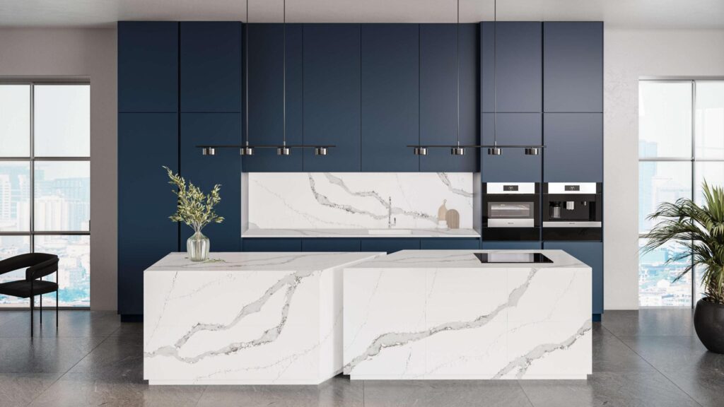 Quantra 9010 Calacatta Lucca изготовлено в правила камня