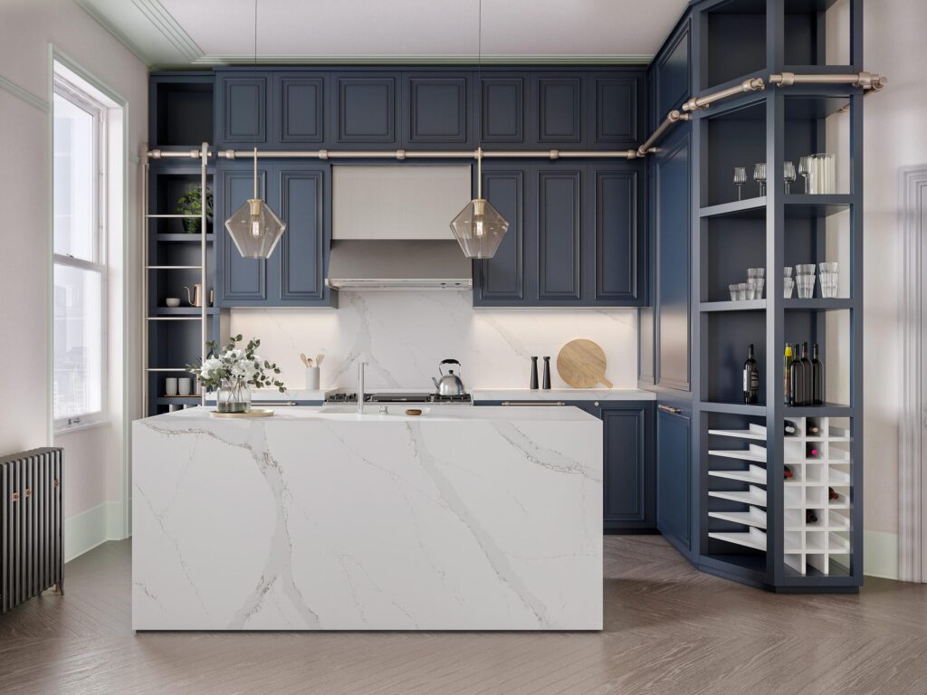 Quantra 9333 Calacatta Oro изготовлено в правила камня