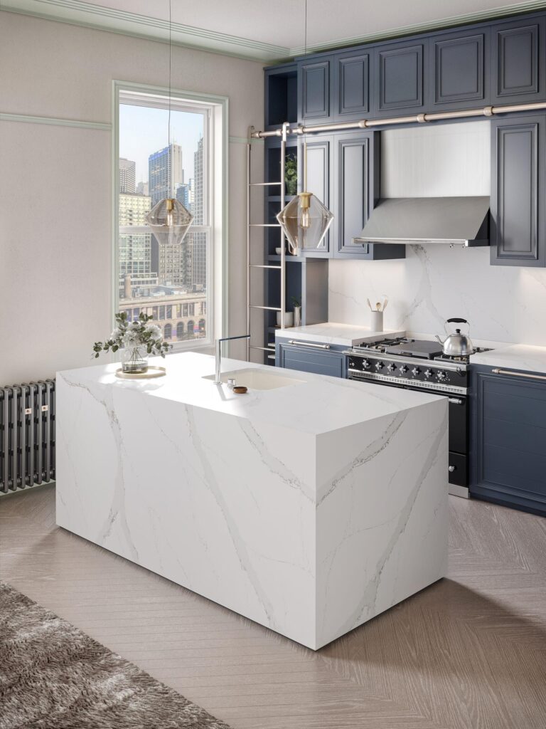 Quantra 9333 Calacatta Oro изготовлено в правила камня