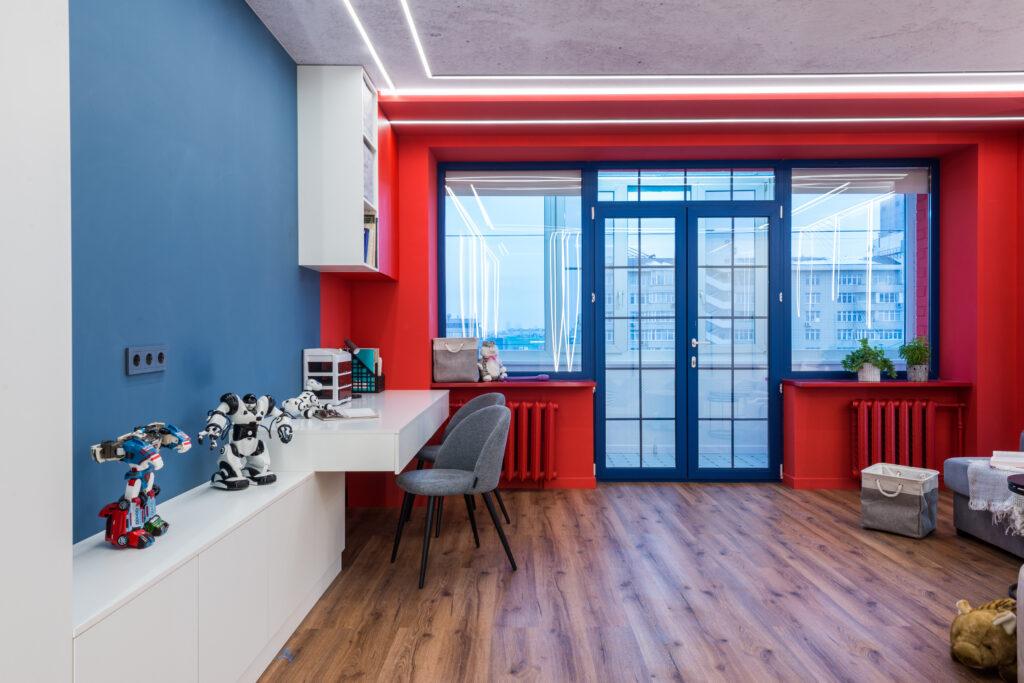 Красные подоконники (4-шт) из искусственного камня для яркого интерьера изготовлено в правила камня