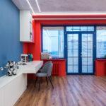 Красные подоконники (4-шт) из искусственного камня для яркого интерьера изготовлено в правила камня