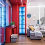 Красные подоконники (4-шт) из искусственного камня для яркого интерьера изготовлено в правила камня