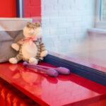 Красные подоконники (4-шт) из искусственного камня для яркого интерьера изготовлено в правила камня