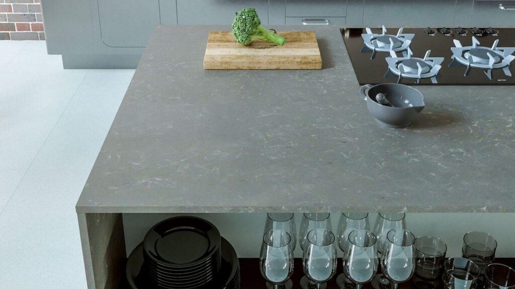 Technistone Fantasy Grey изготовлено в правила камня