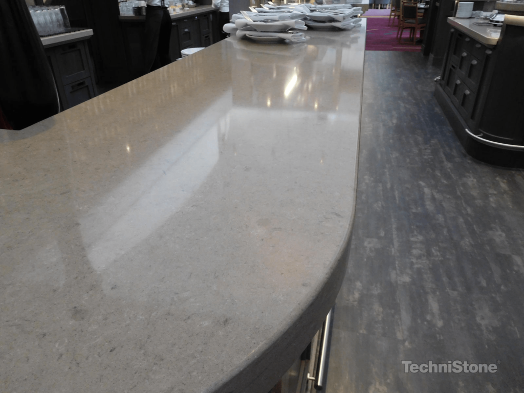 Technistone Noble Ivory White изготовлено в правила камня