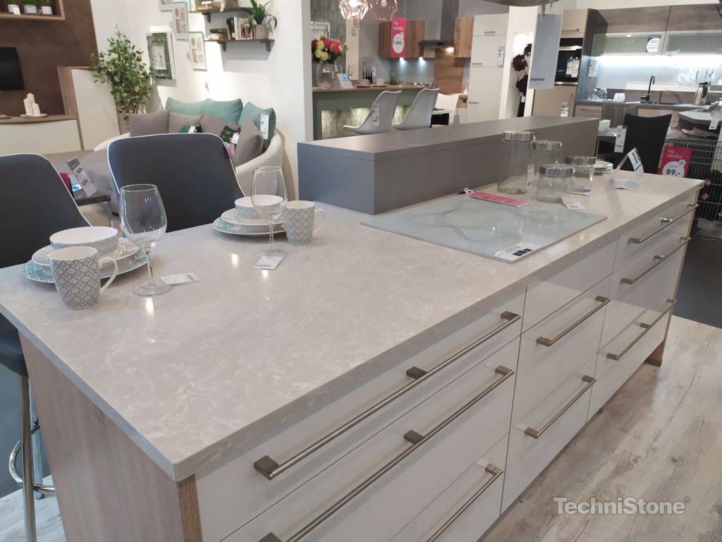 Technistone Noble Olympos Mist изготовлено в правила камня