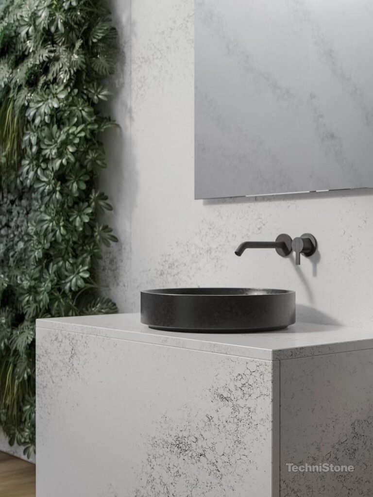 Technistone Pearl Alba изготовлено в правила камня