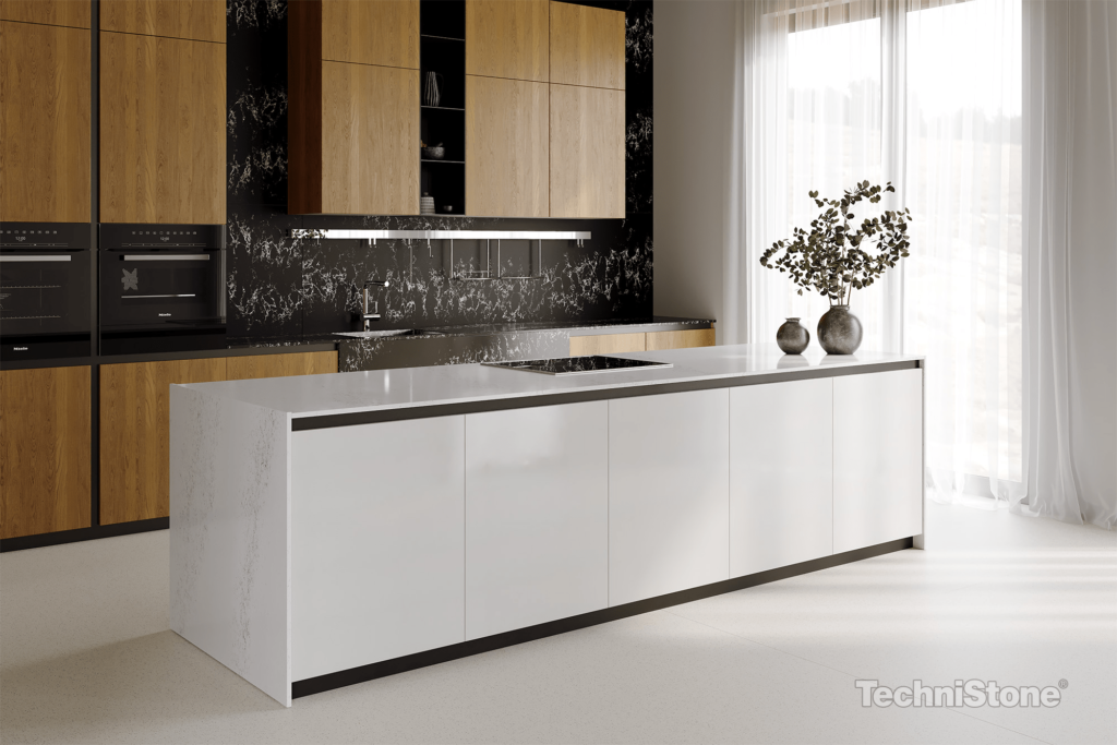 Technistone Pearl Alba изготовлено в правила камня