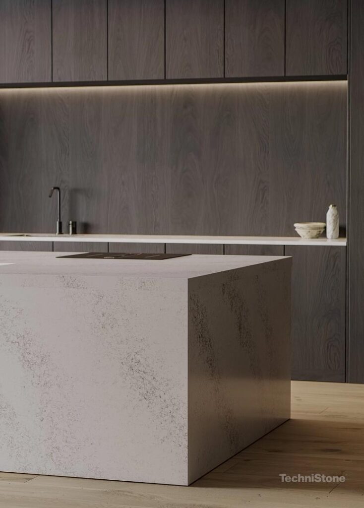 Technistone Pearl Alba изготовлено в правила камня