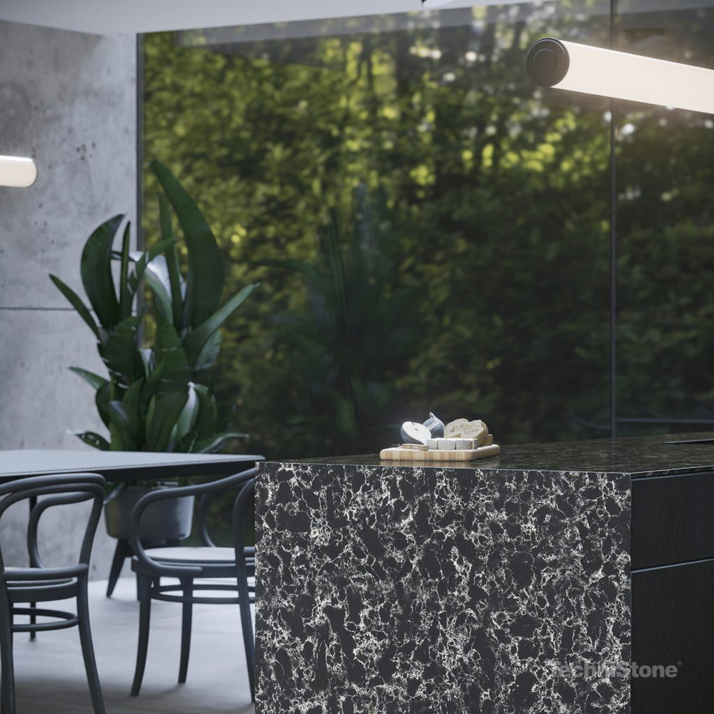 Technistone Pearl Rocca изготовлено в правила камня