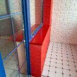 Красные подоконники (4-шт) из искусственного камня для яркого интерьера изготовлено в правила камня