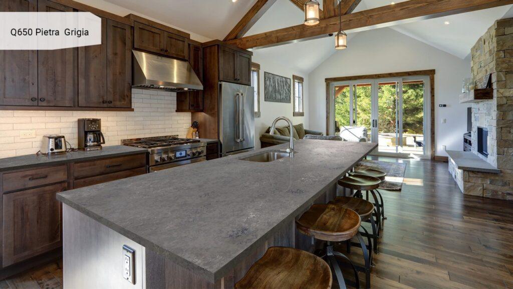 Noblle Quartz Q650 Pietra Grigia изготовлено в правила камня