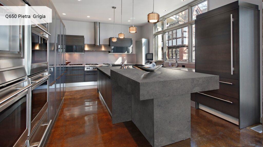 Noblle Quartz Q650 Pietra Grigia изготовлено в правила камня