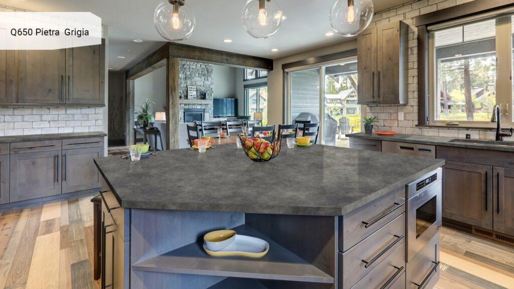 Noblle Quartz Q650 Pietra Grigia изготовлено в правила камня