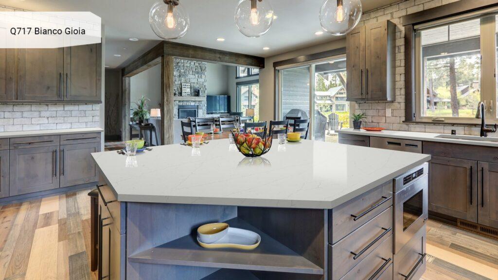 Noblle Quartz Q717 Bianco Gioia изготовлено в правила камня