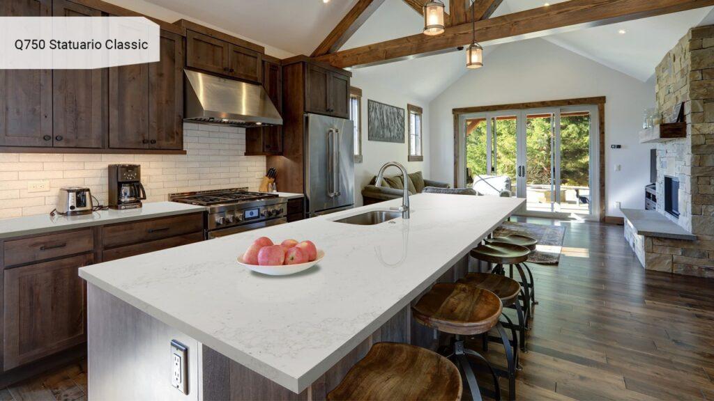 Noblle Quartz Q750 Statuario Classic изготовлено в правила камня