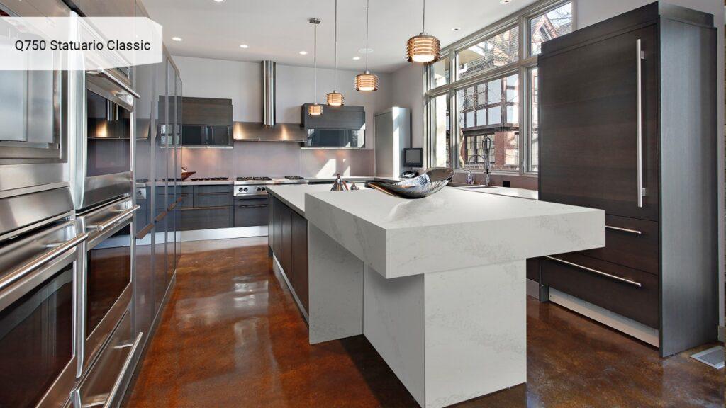 Noblle Quartz Q750 Statuario Classic изготовлено в правила камня